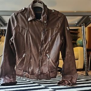 Mauri Women's Chocolate Leather Jacket